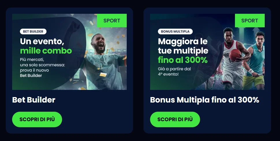Bonus sportsbook CasinoMania con scommesse gratuite da €5 a €50, potenziamenti quote settimanali, promozioni stagionali e prelievo diretto delle vincite